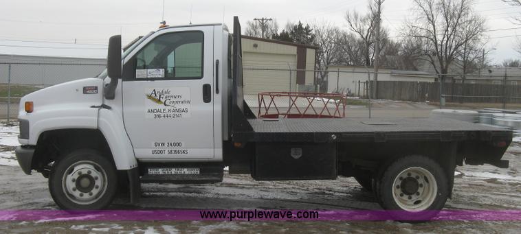 image for item K2926 2003 GMC C4500 flatbed truck