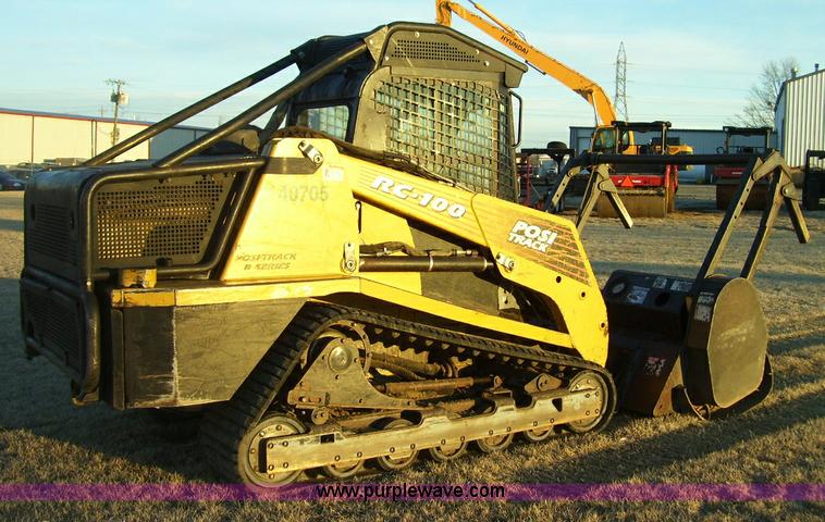 image for item I5069 2007 ASV RC100 R series posi-track skid steer with mulcher attachment