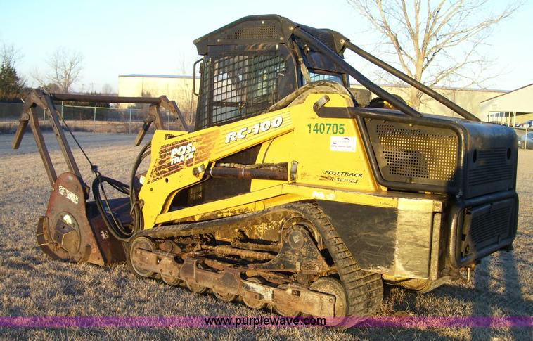 image for item I5069 2007 ASV RC100 R series posi-track skid steer with mulcher attachment