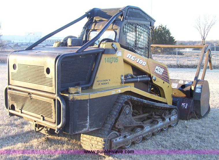 2007 ASV RC100 R series positrack skid steer with mulcher attachment