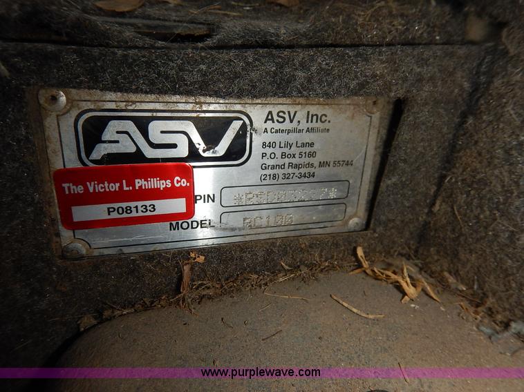 image for item I5069 2007 ASV RC100 R series posi-track skid steer with mulcher attachment