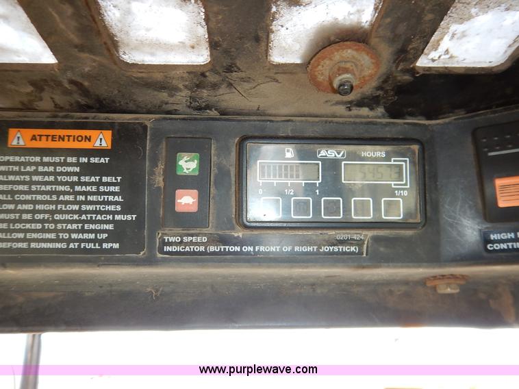 image for item I5069 2007 ASV RC100 R series posi-track skid steer with mulcher attachment