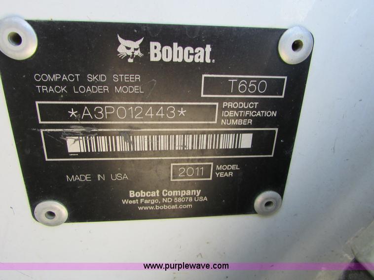 image for item I6621 2011 Bobcat T650 skid steer
