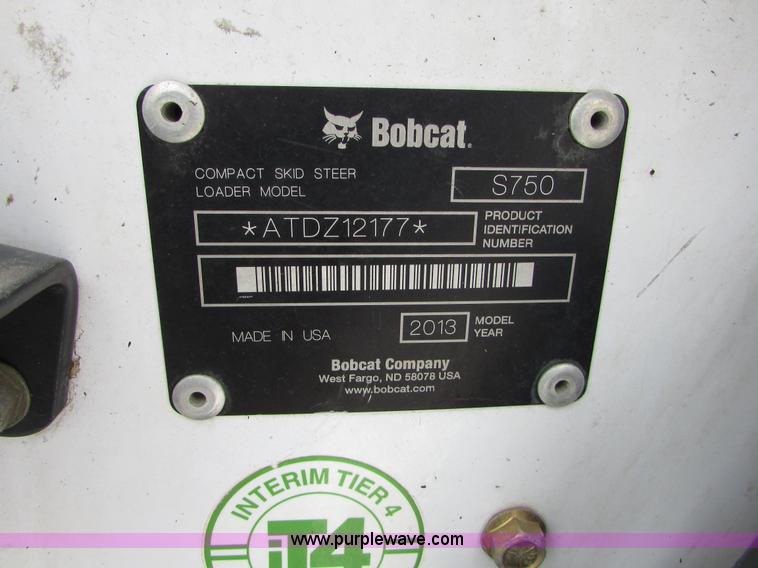 image for item I6639 2013 Bobcat S750 skid steer
