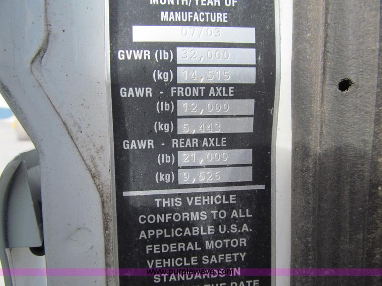 image for item K5503 2003 Elgin Eagle Series F sweeper