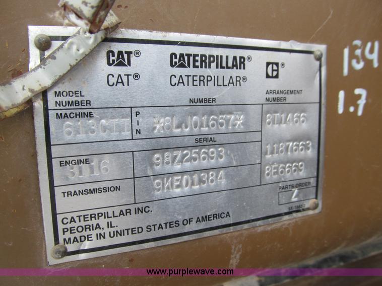 image for item K5510 1998 Caterpillar 613C Series II elevating scraper