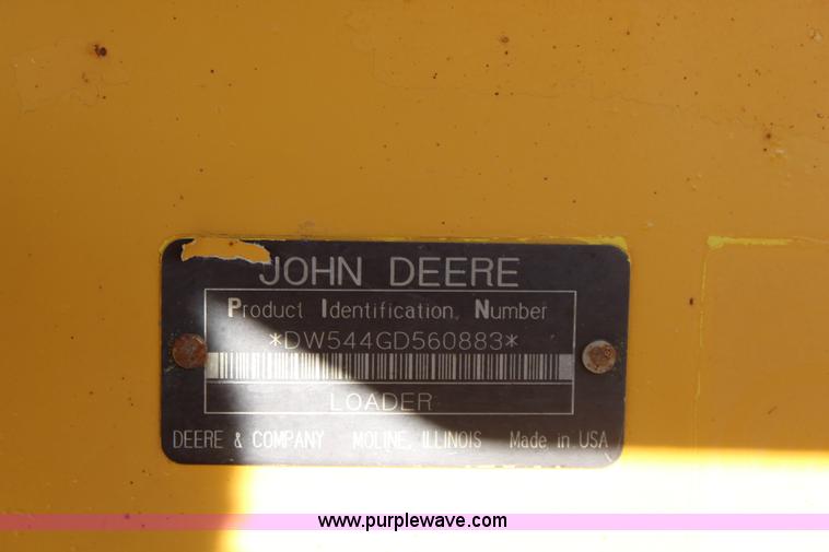image for item K7144 1997 John Deere 544G TC wheel loader