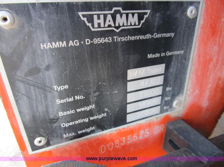 image for item D2341 2001 Hamm DV6K pneumatic roller