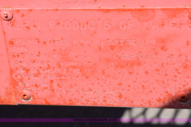 image for item K2339 1996 Klein KF-60 fuel trailer