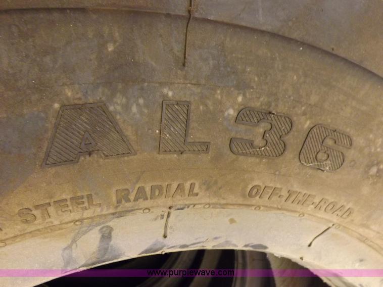 image for item K3220 (2) Aeolus AL36 earth mover tires