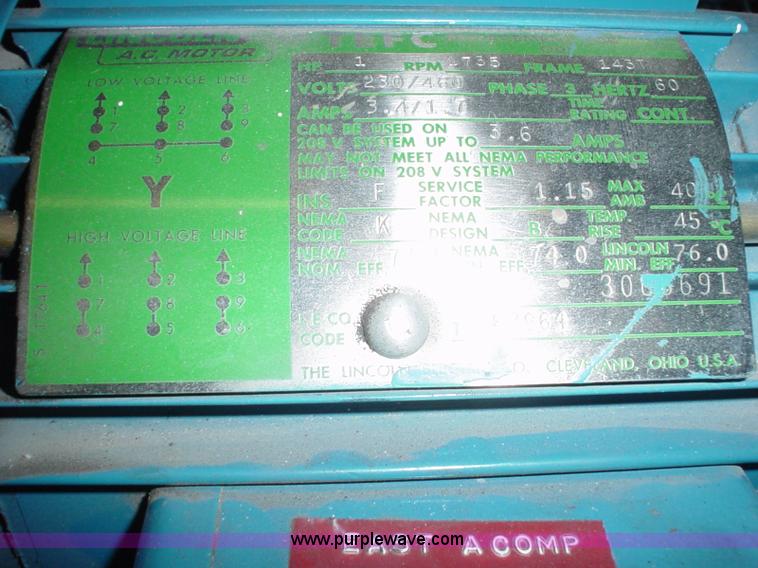 image for item AW9034 Quincy 210 air compressor