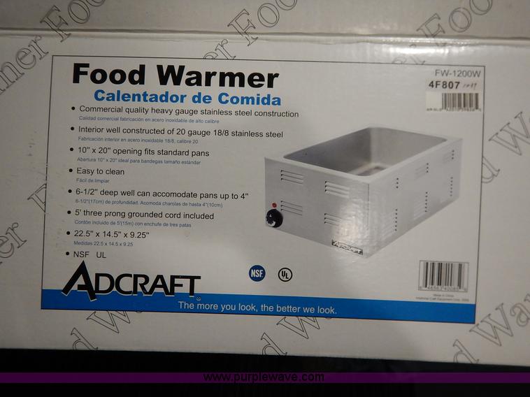 image for item BC9568 (4) Adcraft commercial heavy gauge stainless steel food warmers