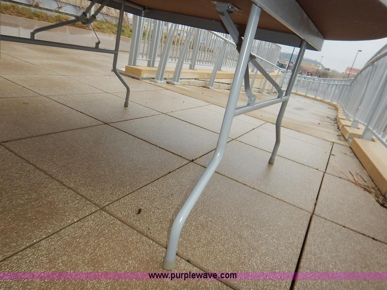 image for item BC9569 (21) 6' round wood tables