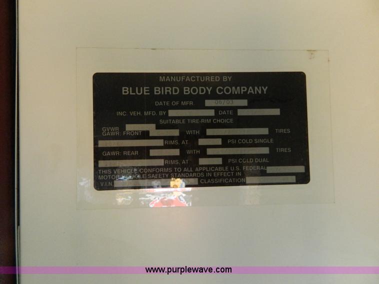 image for item D6113 2002 Chevrolet Express G3500 school bus