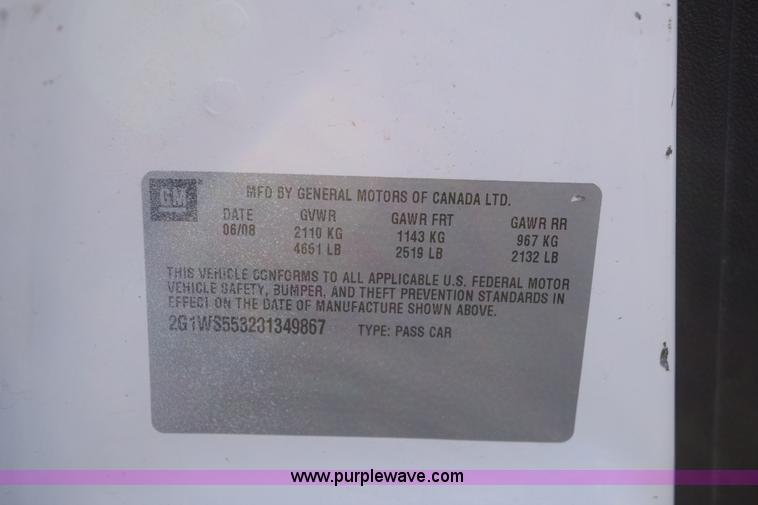 image for item E6276 2008 Chevrolet Impala Police