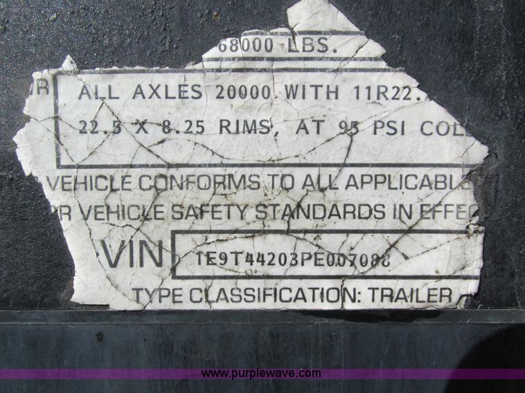 image for item I4045 1993 Etnyre asphalt tanker trailer