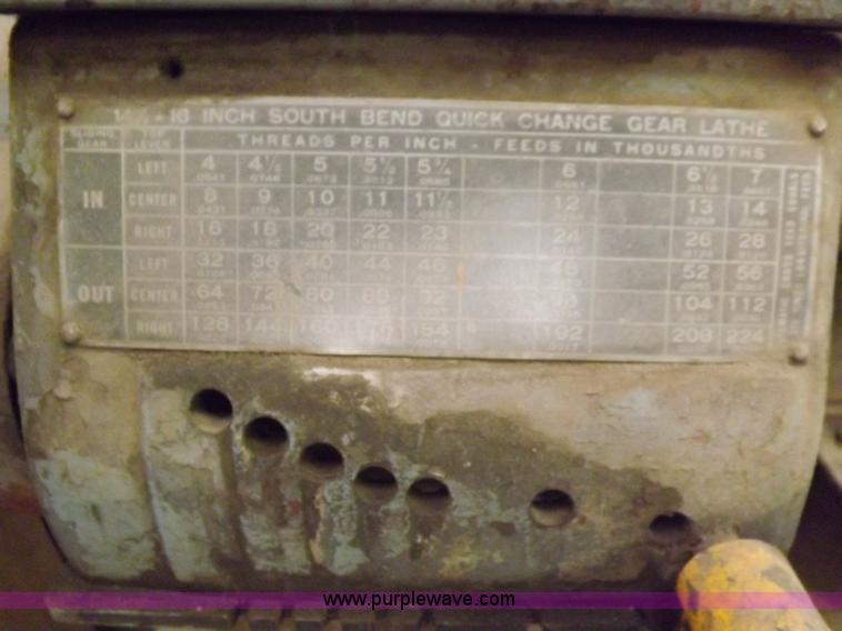 image for item K3212 South Bend metal lathe