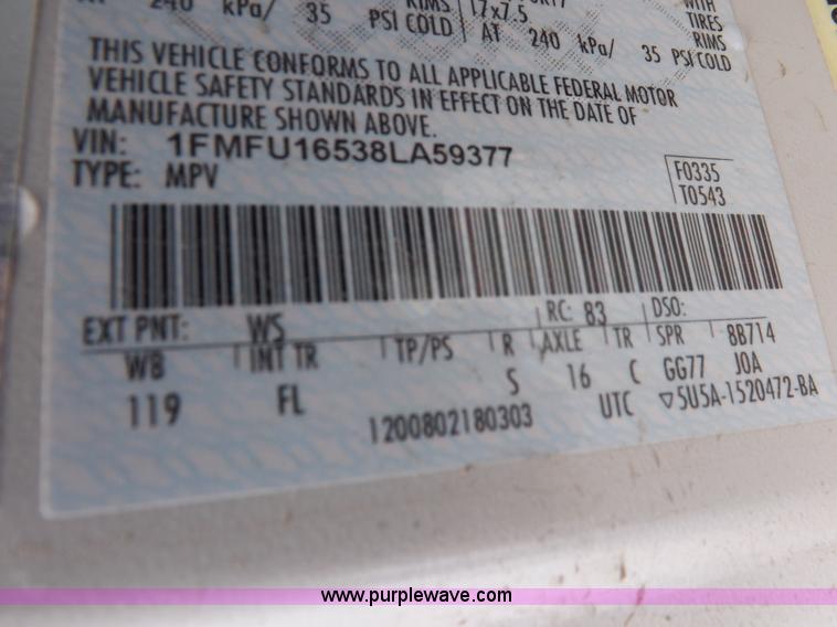 image for item K3239 2008 Ford Expedition XLT SUV