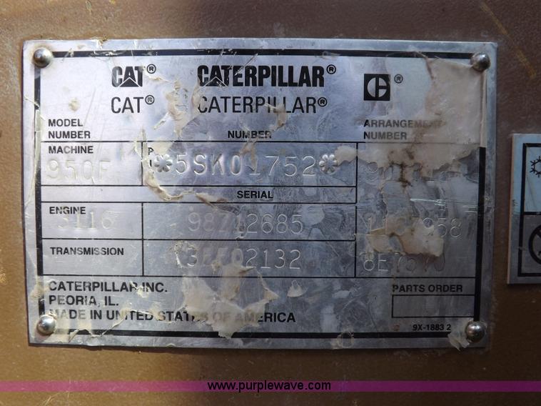 image for item K3246 1995 Caterpillar 950F Series II wheel loader