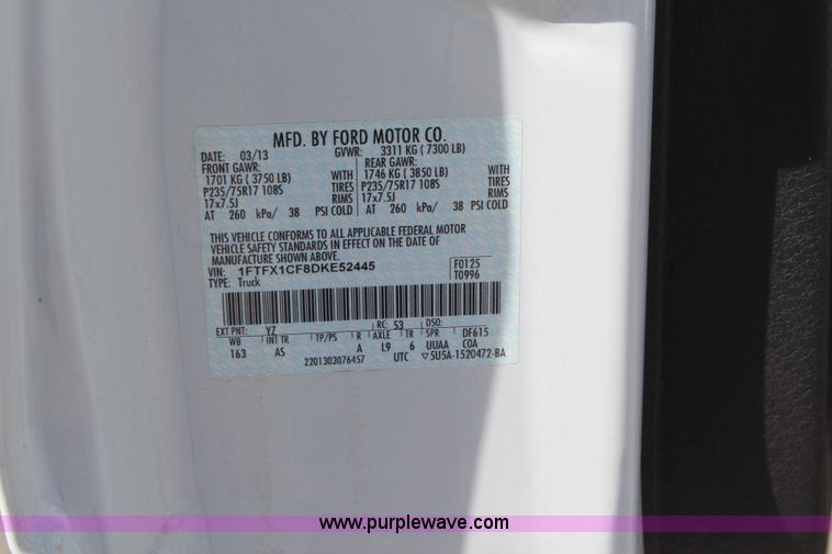 image for item K8957 2013 Ford F150 XL SuperCab pickup truck