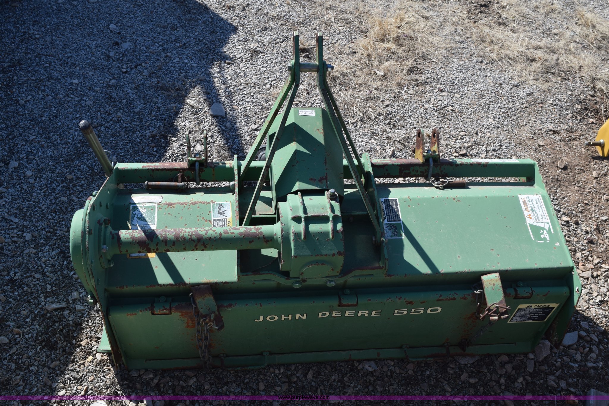 John Deere 550 tiller in Lyons, KS Item BP9868 sold Purple Wave