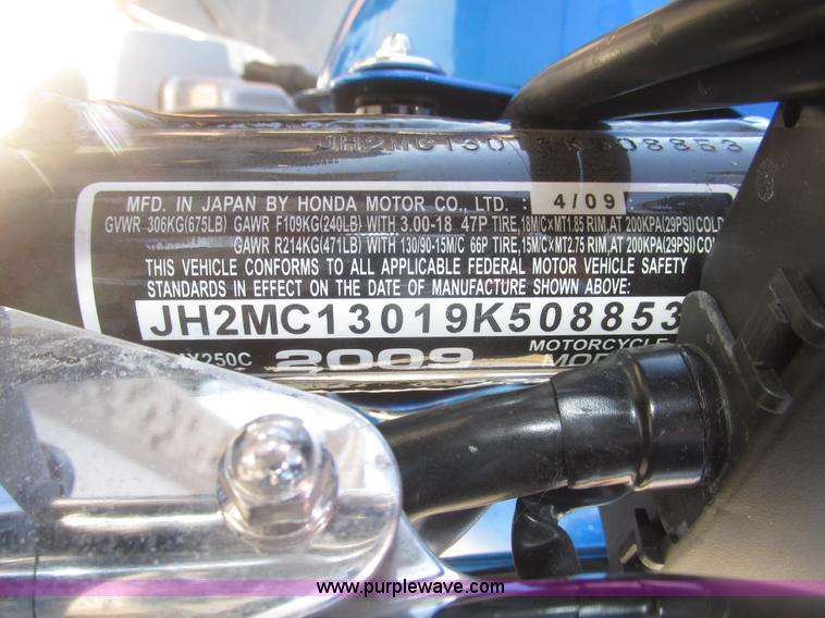 image for item AV9215 2009 Honda Rebel CMX250C motorcycle