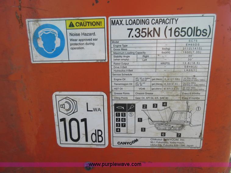 image for item AV9943 2007 Canycom SC75 concrete buggy