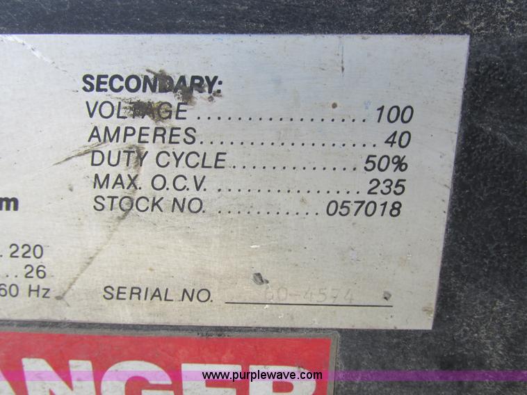 image for item AW9720 Hypertherm Max 40 plasma cutter