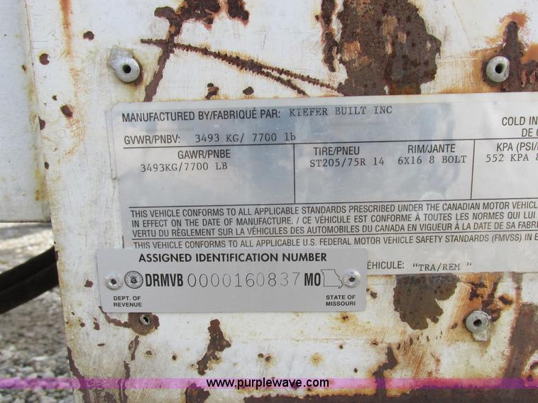 image for item AW9721 1995 Fabrique hose reel trailer