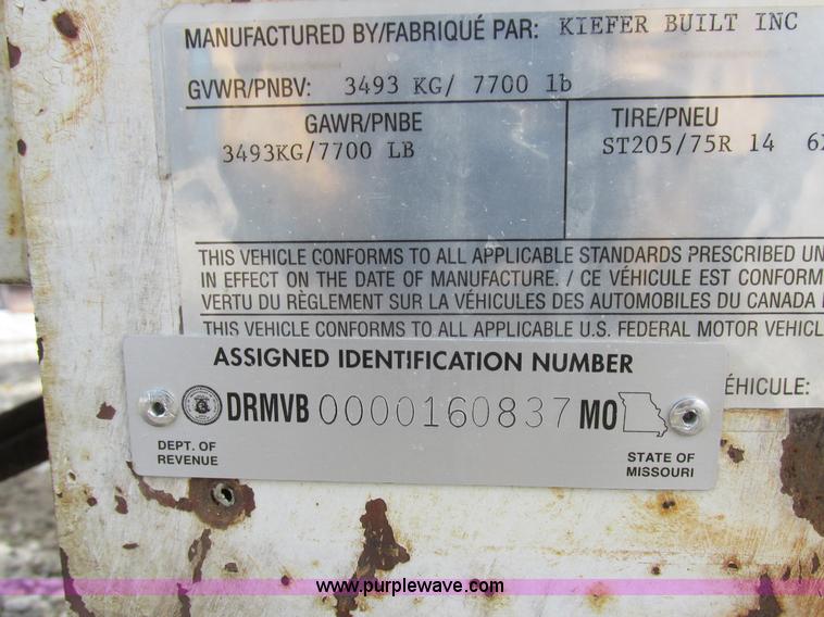 image for item AW9721 1995 Fabrique hose reel trailer