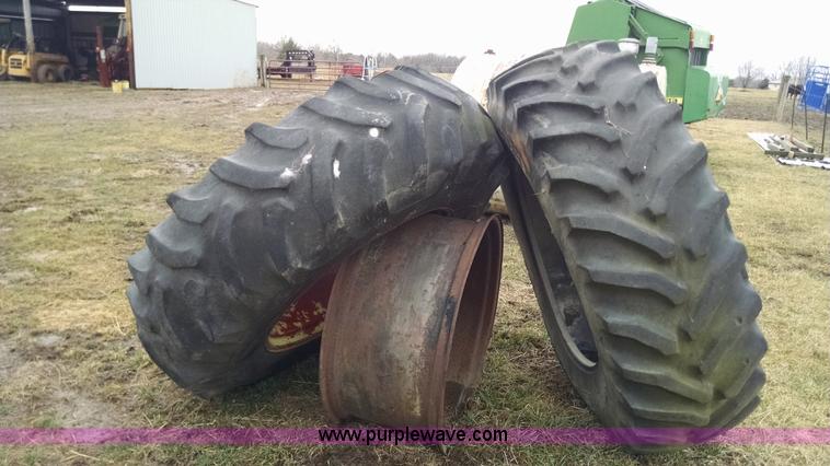 image for item AX9479 (2) Goodyear Dyna Torque 20.8R38 tires and wheels