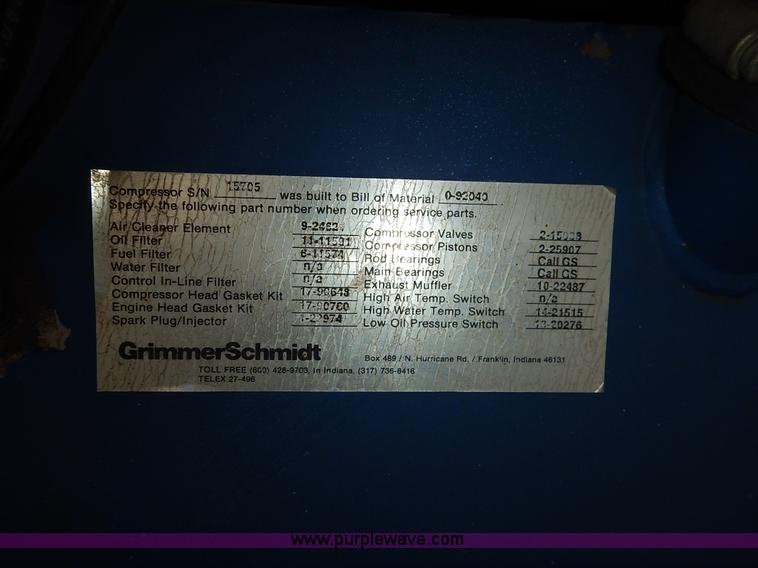 image for item BC9513 Grimmer Schmidt 125 air compressor