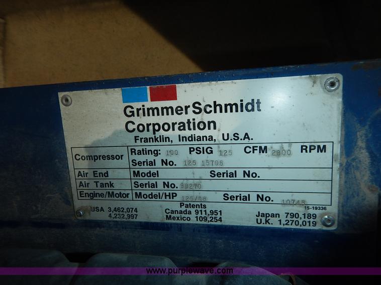 image for item BC9513 Grimmer Schmidt 125 air compressor