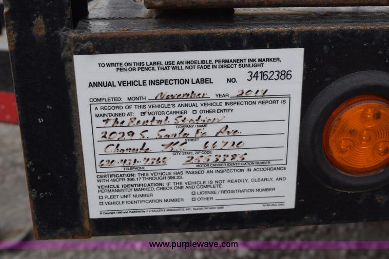 image for item E6225 2002 Utility trailer