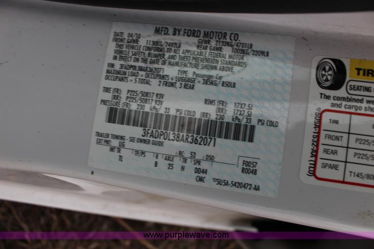 image for item K2955 2010 Ford Fusion