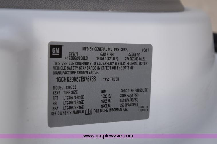 image for item K8793 2007 Chevrolet Silverado 2500HD Ext. Cab pickup truck