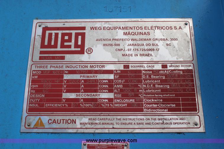 image for item K8815 WEG MGP16004 electric motor