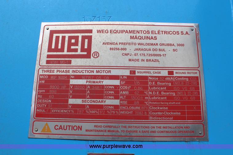 image for item K8816 WEG MGP16004 electric motor