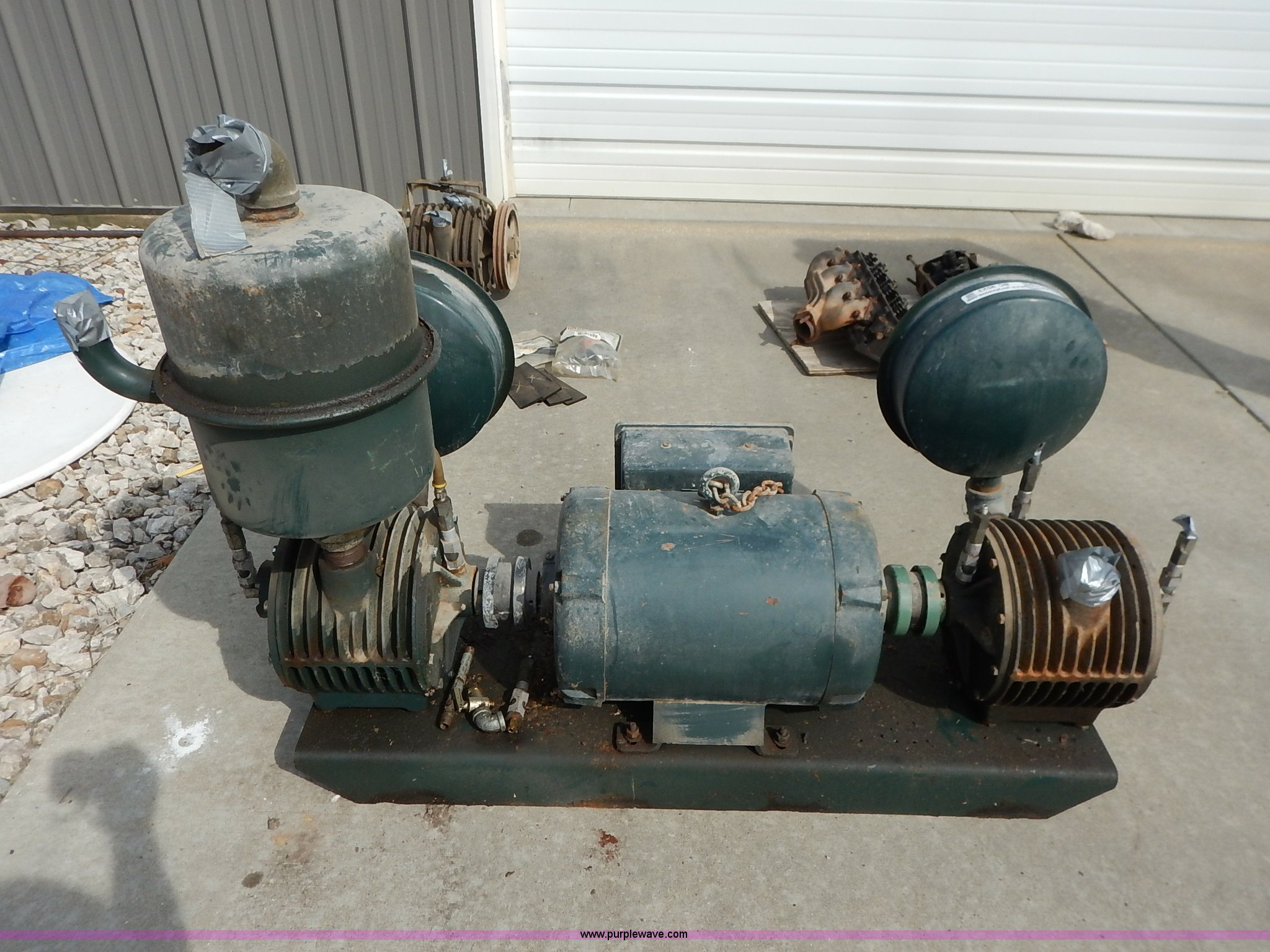 Surge electric motor and Alamo vacuum pump unit in Williamsburg, KS
