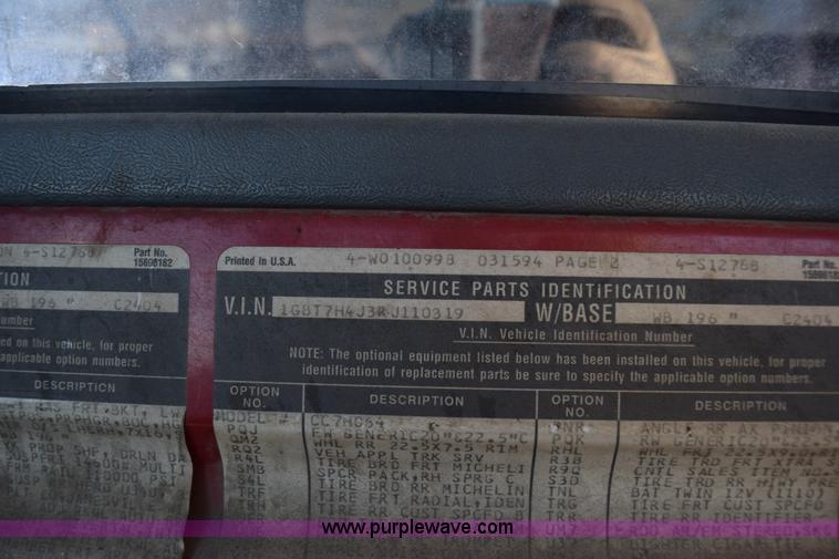 image for item J1971 1994 Chevrolet Kodiak dump truck