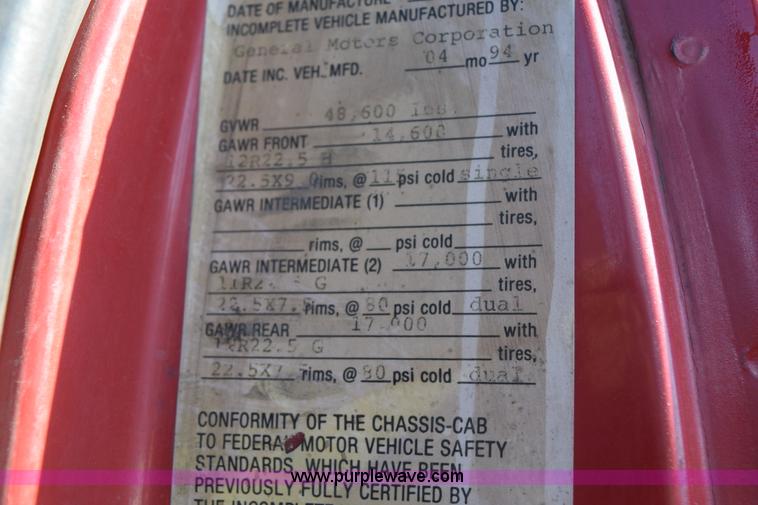 image for item J1971 1994 Chevrolet Kodiak dump truck