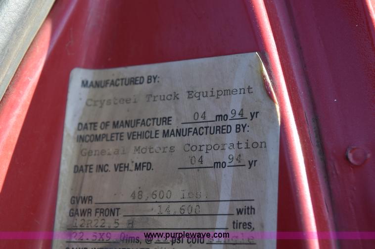 image for item J1971 1994 Chevrolet Kodiak dump truck