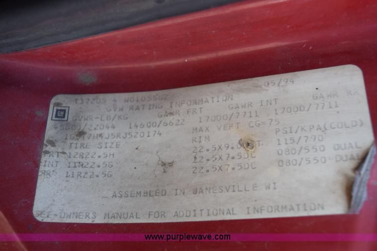 image for item J1972 1994 GMC TopKick dump truck