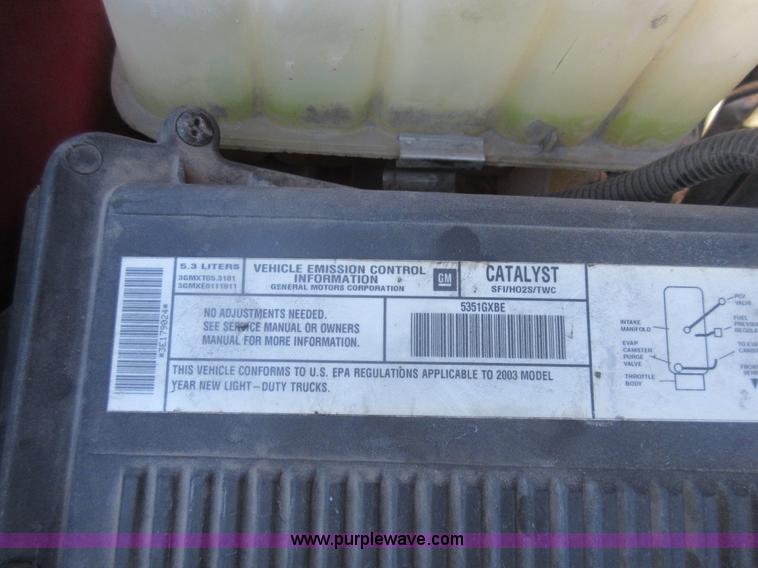 image for item J1980 2003 Chevrolet Silverado 1500 Ext. Cab pickup truck