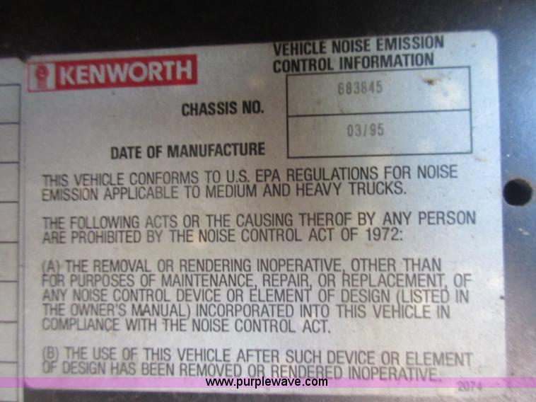 image for item J1984 1995 Kenworth T400 water truck