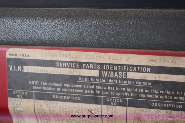 image for item J1986 1995 Chevrolet Kodiak dump truck