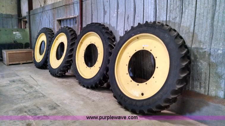 image for item AY9427 (4) Goodyear Super Traction Radial DT800 320/105/R54 tires and wheels