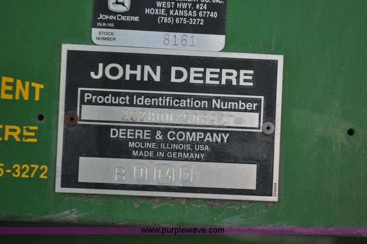 image for item F2267 2007 John Deere 7800 forage harvester
