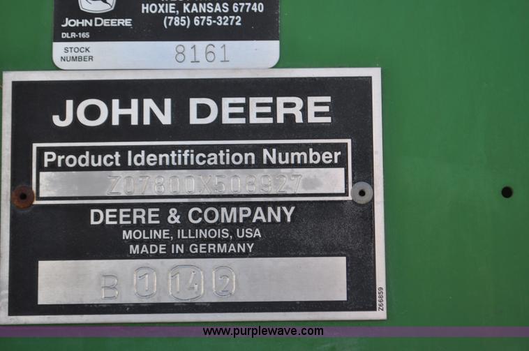 image for item F2267 2007 John Deere 7800 forage harvester