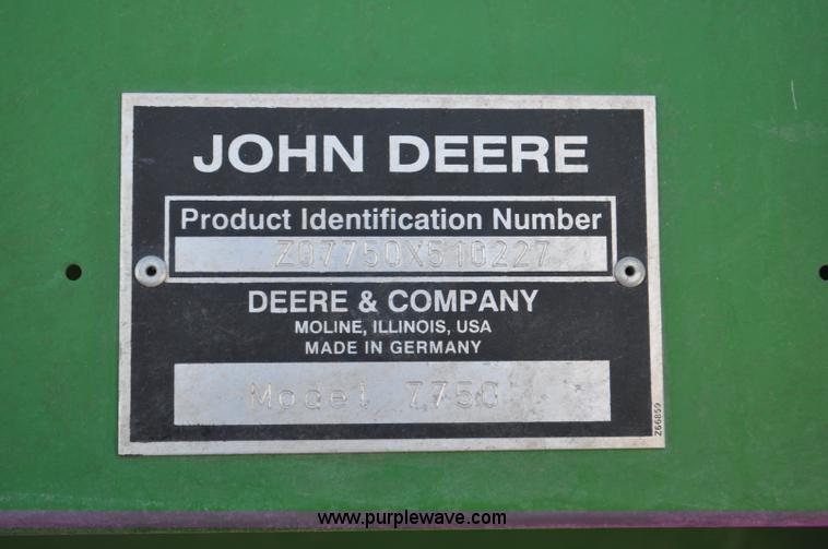 image for item F2268 2009 John Deere 7750 forage harvester